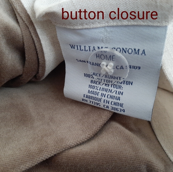 Williams Sonoma QUEEN Velvet Linen Duvet Cover - Picture 4 of 16